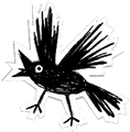 The crow sticker from the diary site.