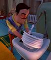 Mr. Peterson washing his hands (Alpha 2).