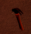 The protagonist holding the hammer (Alpha 1).