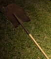 The protagonist holding the shovel in Alpha 1.