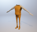 Untextured version of the scrapped Alpha 1 player model.