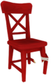 Broken red chair